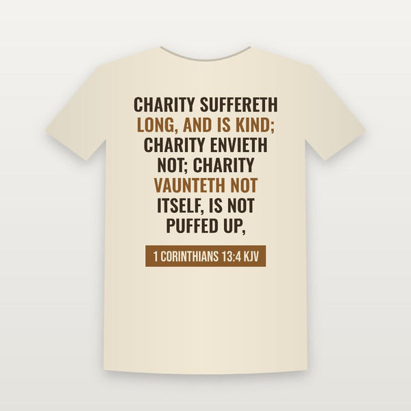 1 Corinthians 13:4 KJV Christian Youth Tee (Bold Type) - Natural