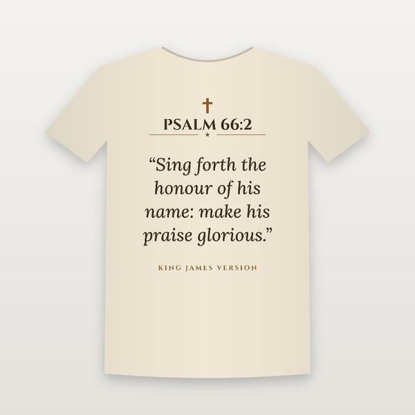 Psalm 66:2 KJV Christian Youth Tee (Classic) - Natural