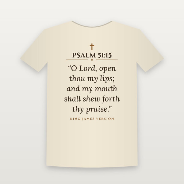 Psalm 51:15 KJV Christian Youth Tee (Classic) - Natural