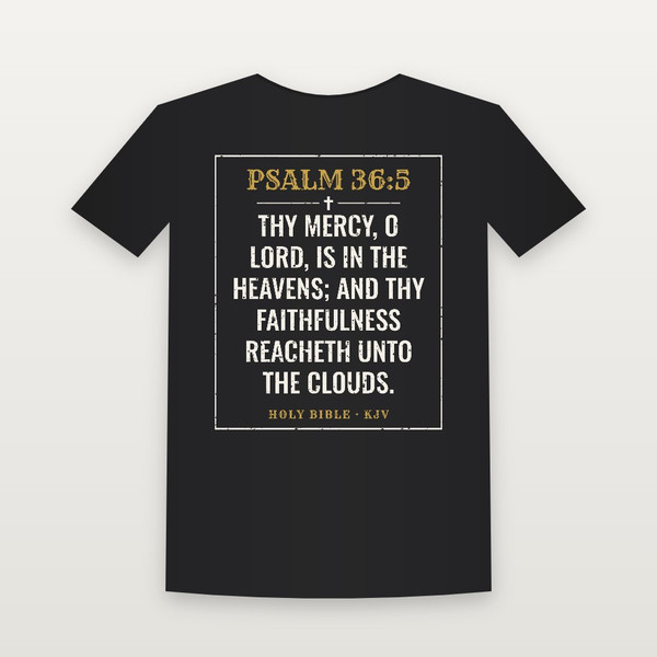 Psalm 36:5 KJV Christian Toddler Tee (Vintage) - Black