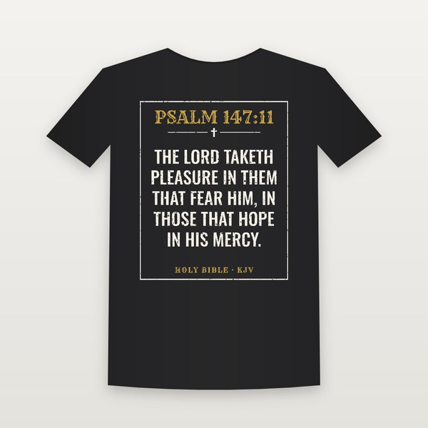 Psalm 147:11 KJV Christian Toddler Tee (Vintage) - Black