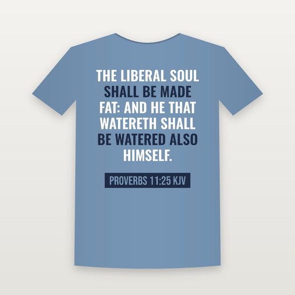 Proverbs 11:25 KJV Christian Toddler Tee (Bold Type) - Heather Blue