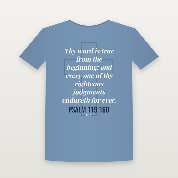 Psalm 119:160 KJV Christian Toddler Tee (Cross) - Heather Blue