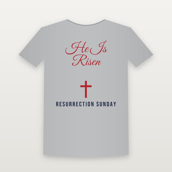 He Is Risen Easter Christian Women's Relaxed Tee (Holiday Script) - Heather Gray