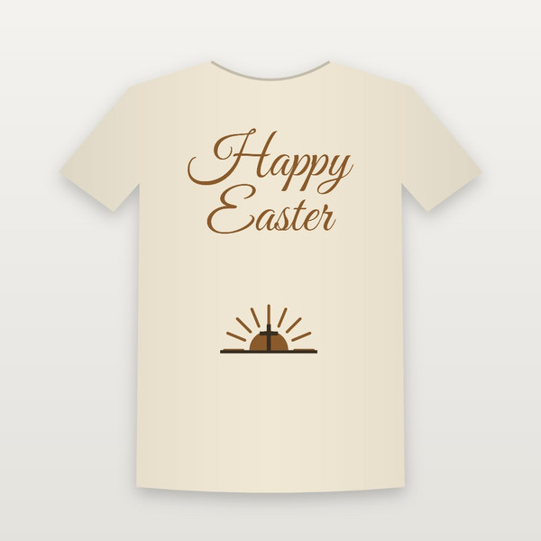 Happy Easter Christian Women's Relaxed Tee (Holiday Script) - Natural