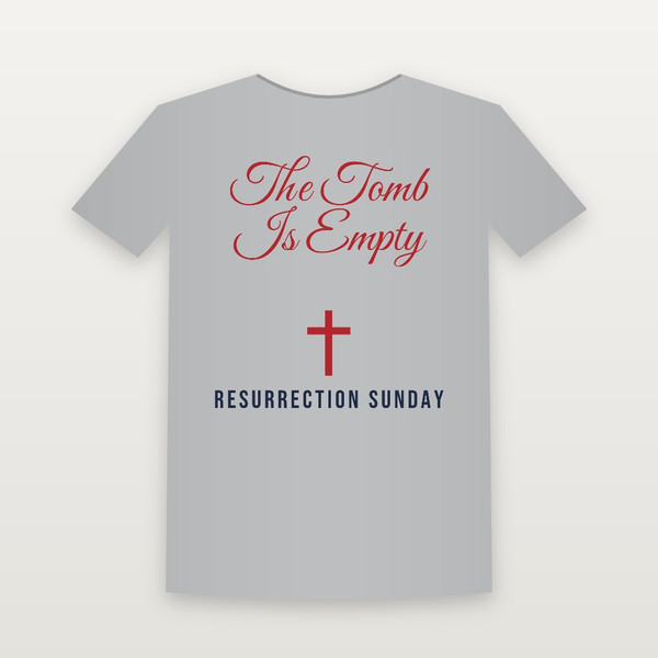 The Tomb Is Empty Easter Christian Women's Relaxed Tee (Holiday Script) - Heather Gray