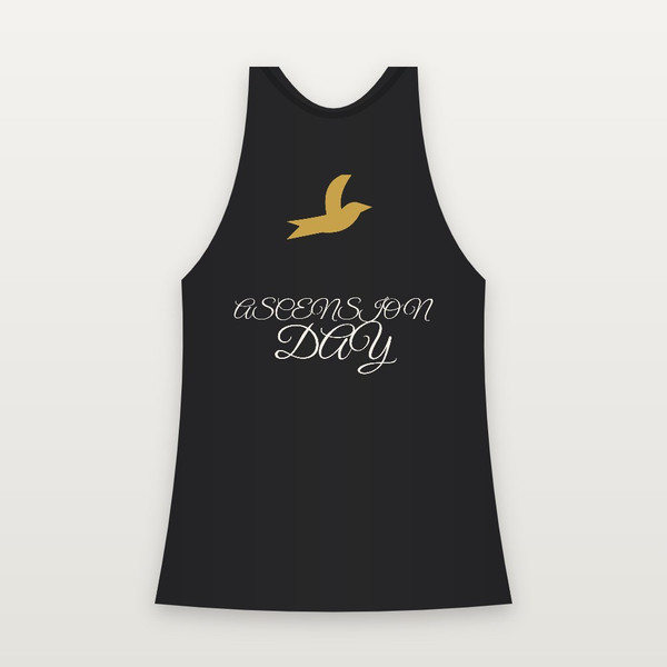 Ascension Day Christian Women's Racerback Tank (Holiday) - Black