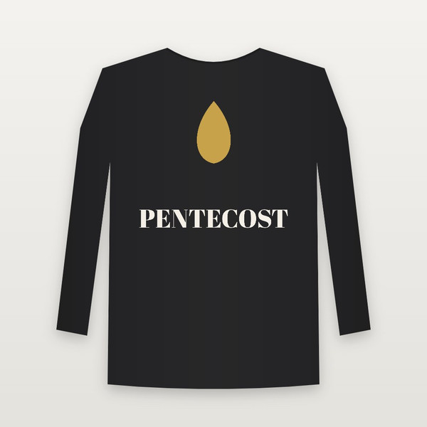 Pentecost Christian Youth Long Sleeve Tee (Holiday) - Black