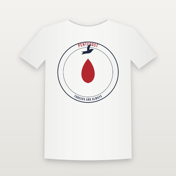 Pentecost Christian Toddler Tee (Emblem Badge) - White