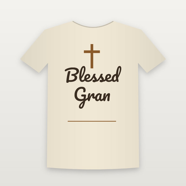 Blessed Gran Christian Women's Relaxed Tee (Family Script) - Natural