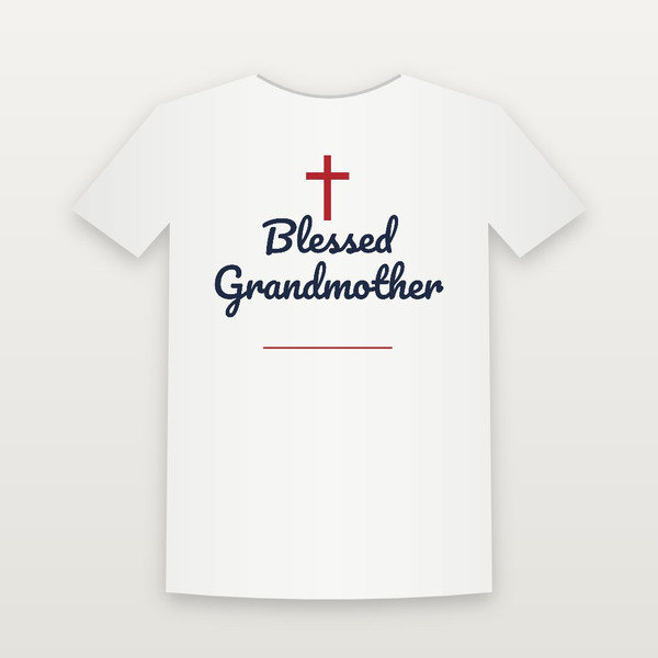 Blessed Grandmother Christian Women's Relaxed Tee (Family Script) - White