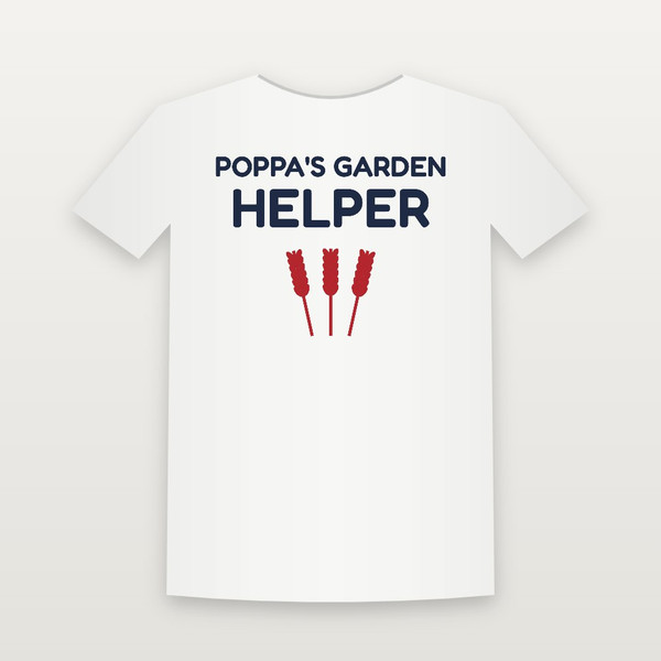 Poppa's Garden Helper Christian Youth Tee (Kids Block) - White