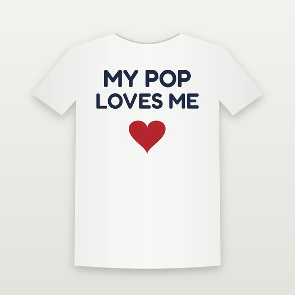 My Pop Loves Me Christian Toddler Tee (Kids Block) - White