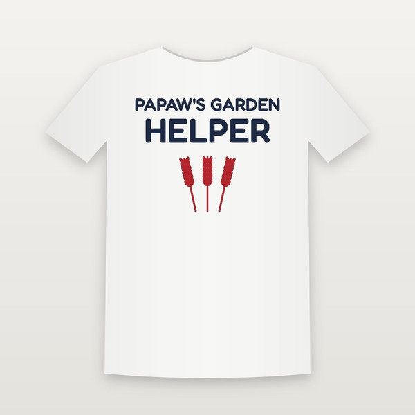 Papaw's Garden Helper Christian Toddler Tee (Kids Block) - White