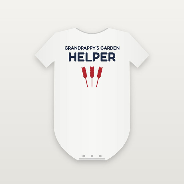Grandpappy's Garden Helper Christian Baby One Piece (Kids Block) - White