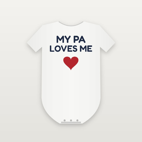 My Pa Loves Me Christian Baby One Piece (Kids Block) - White