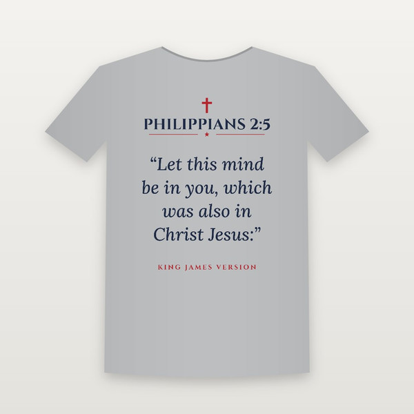 Philippians 2:5 KJV Christian T-Shirt (Classic) - Heather Gray