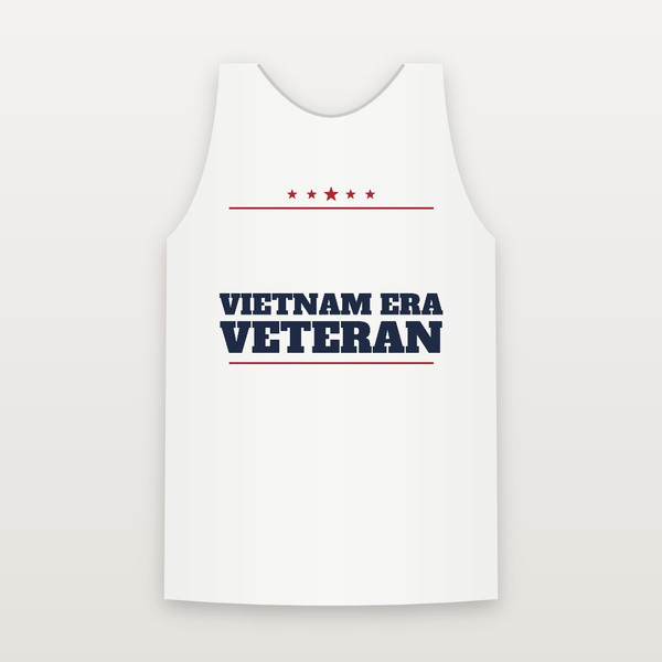 Vietnam Era Veteran Tank Top (Star Banner) - White