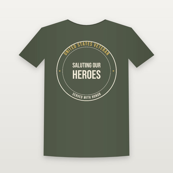 Saluting Our Heroes Veteran Women's Relaxed Tee (Badge) - Military Green
