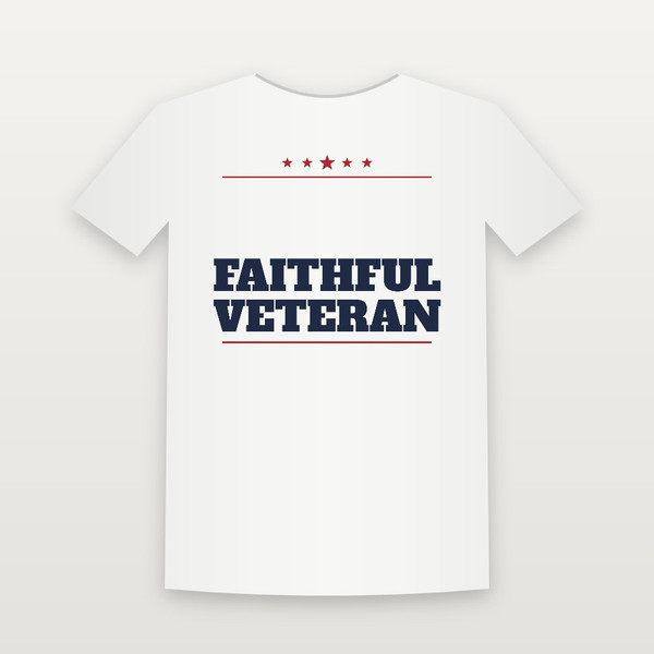 Faithful Veteran Women's Relaxed Tee (Star Banner) - White
