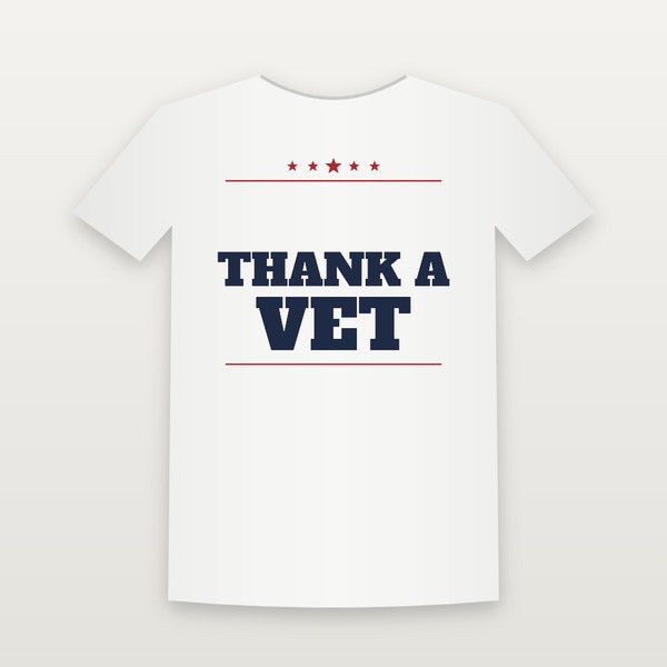 Thank a Vet Women's Relaxed Tee (Star Banner) - White