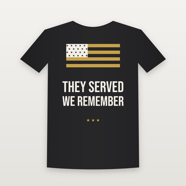 They Served · We Remember Veteran Women's Relaxed Tee (Flag) - Black