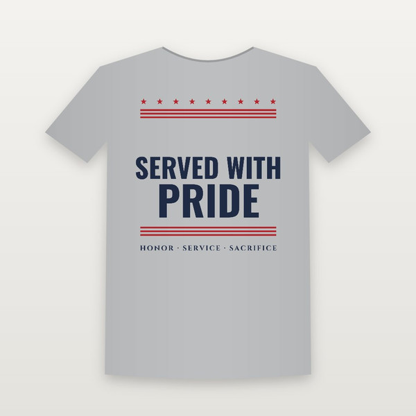 Served with Pride Veteran Women's Relaxed Tee (Stars & Stripes) - Heather Gray