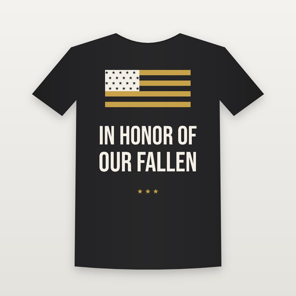 In Honor of Our Fallen Veteran Women's Relaxed Tee (Flag) - Black