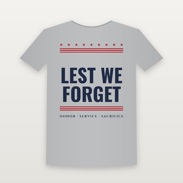 Lest We Forget Veteran Women's Relaxed Tee (Stars & Stripes) - Heather Gray