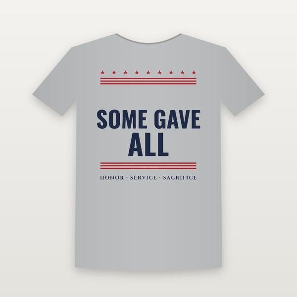 Some Gave All Veteran Youth Tee (Stars & Stripes) - Heather Gray