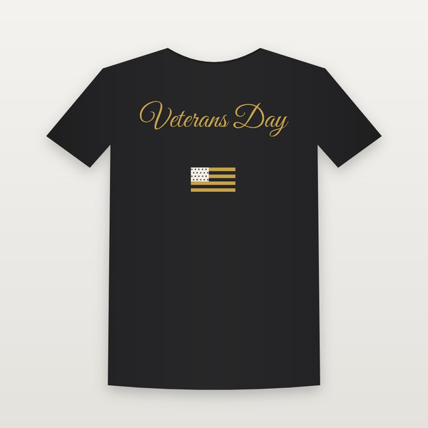 Veterans Day Christian Youth Tee (Holiday Script) - Black