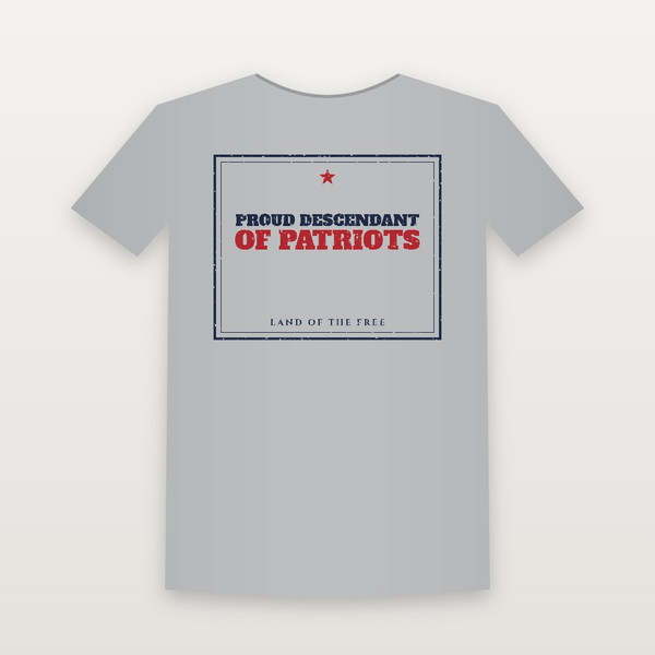 Proud Descendant of Patriots Women's Relaxed Tee (Vintage Frame) - Heather Gray