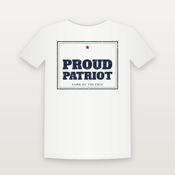 Proud Patriot Women's Relaxed Tee (Vintage Frame) - White