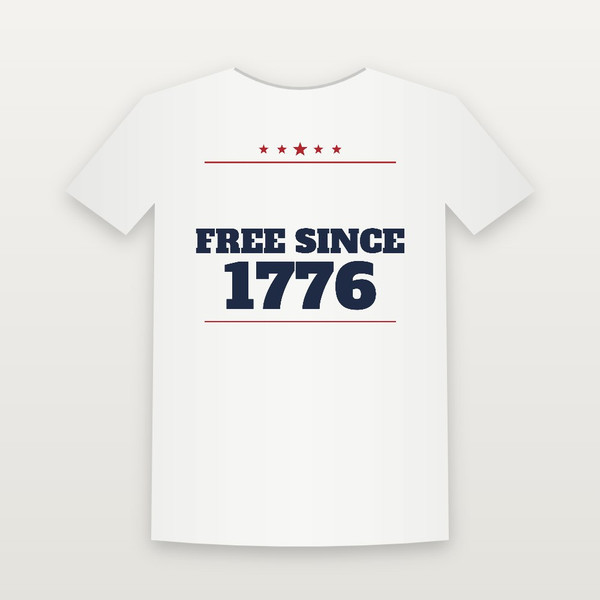 Free Since 1776 Patriotic Women's Relaxed Tee (Star Banner) - White