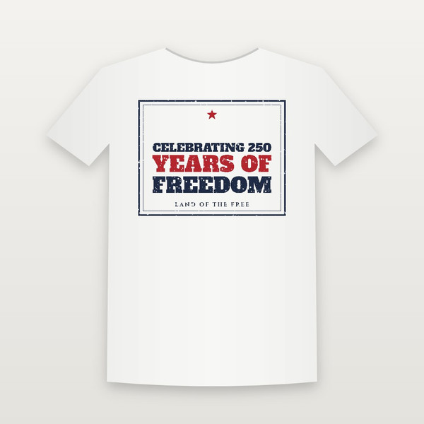Celebrating 250 Years of Freedom Patriotic Women's Relaxed Tee (Vintage Frame) - White