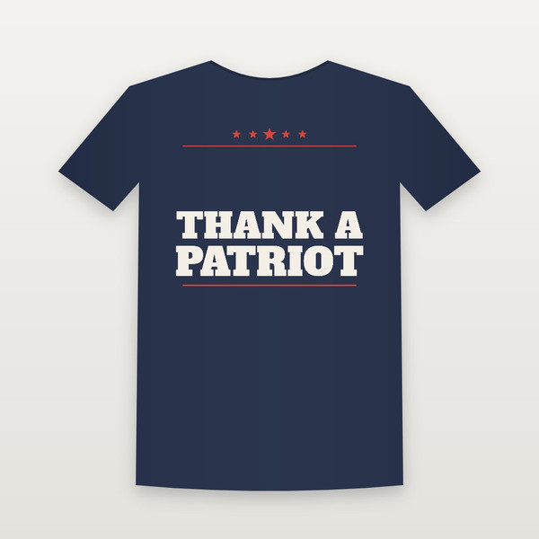 Thank a Patriot Women's Relaxed Tee (Star Banner) - Navy