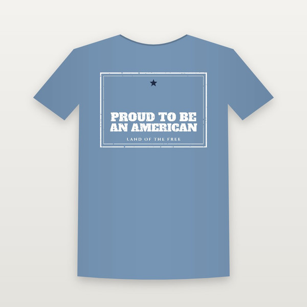 Proud to Be an American Patriotic Youth Tee (Vintage Frame) - Heather Blue
