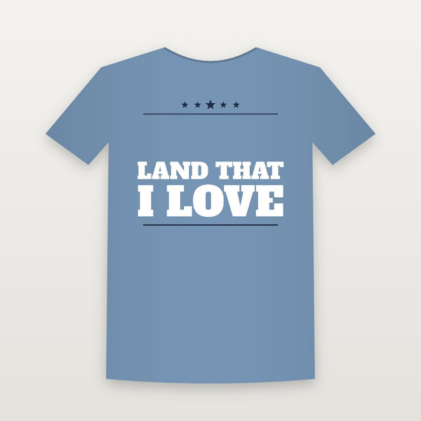 Land That I Love Patriotic Youth Tee (Star Banner) - Heather Blue