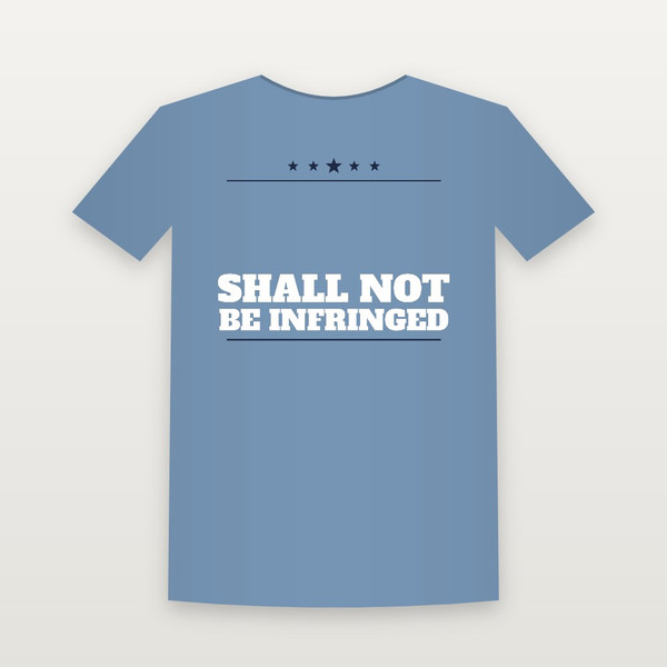 Shall Not Be Infringed Patriotic Youth Tee (Star Banner) - Heather Blue
