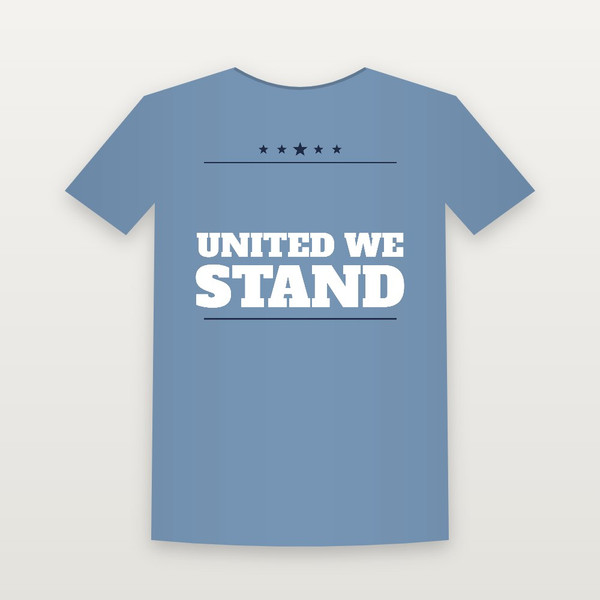United We Stand Patriotic Youth Tee (Star Banner) - Heather Blue