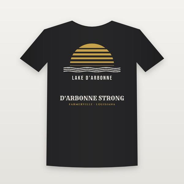 D'Arbonne Strong Women's Relaxed Tee (Retro Sunset) - Black