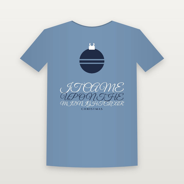 It Came Upon the Midnight Clear Christmas Christian Youth Tee (Holiday) - Heather Blue