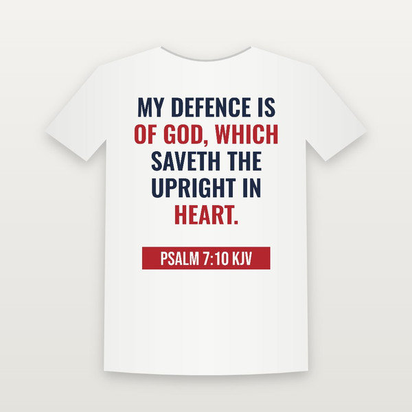Psalm 7:10 KJV Christian T-Shirt (Bold Type) - White