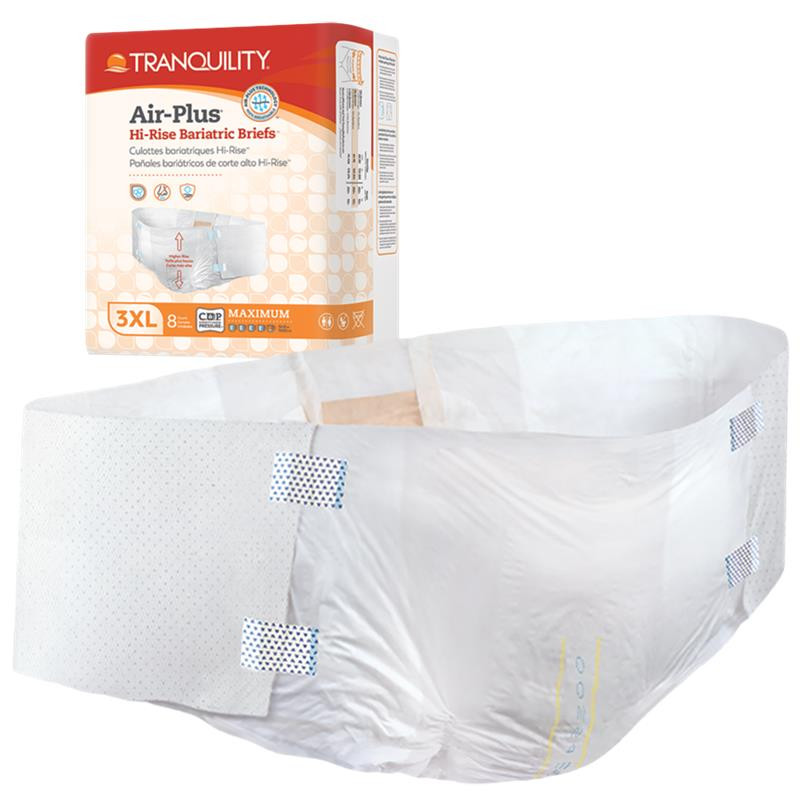 Tranquility® Air-Plus® Hi-Rise Bariatric Briefs - 3XL - Comfort Plus