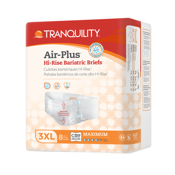 Tranquility® Air-Plus® Hi-Rise Bariatric Briefs - 3XL