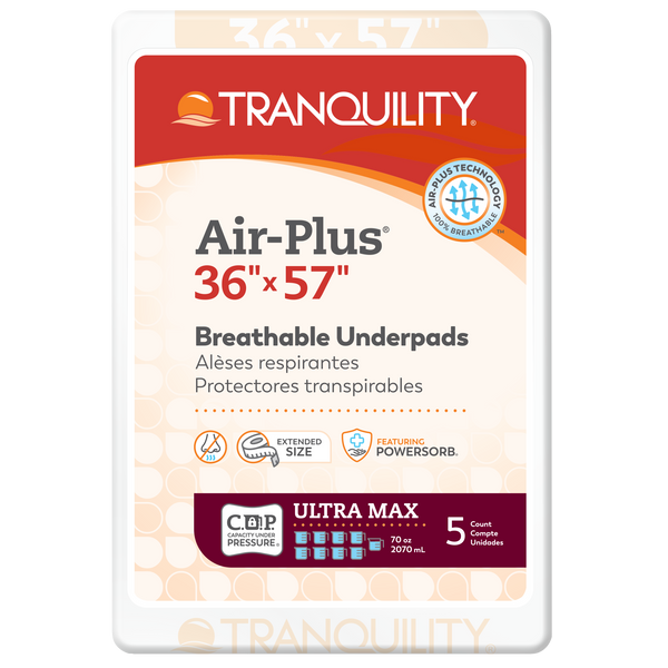 Tranquility® Air-Plus® 36" x 57" Breathable Underpads