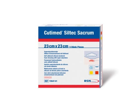 Foam Dressing Cutimed® Siltec® 9 X 9 Inch Without Border Film Backing Silicone Face Sacral Sterile (BX)