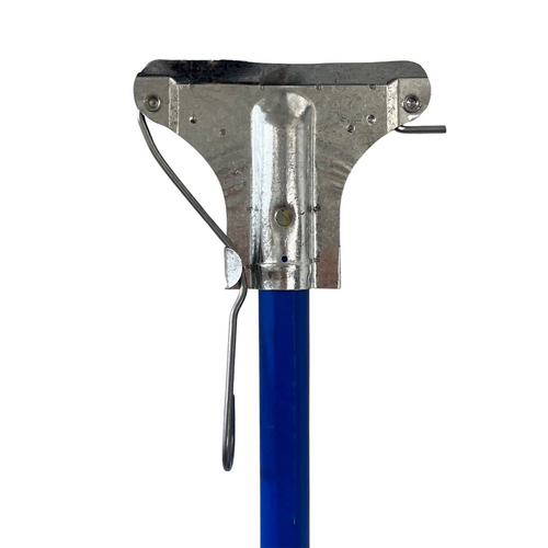 PROMOP PVC COATED FAN MOP WOODEN HANDLE WITH METAL HOLDER - 1.5m BLUE