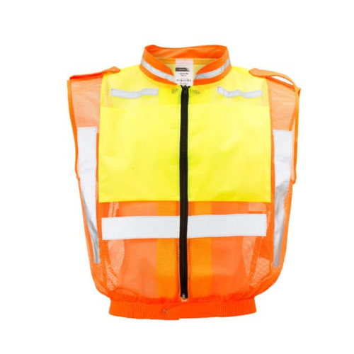 Lime & Orange Reflective Vest Zip