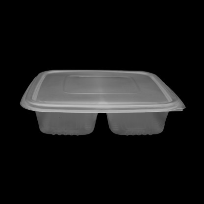 MEAL TRAY 2 DIVISION CLAM SHELL 150 UNITS